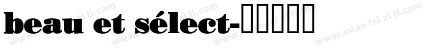 beau et sélect字体转换